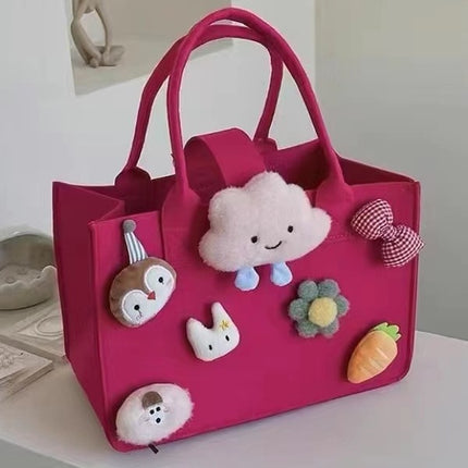 Cross-Border Cartoon Felt Bag, Cute Mommy Bag, New Baby 100-Day Banquet Souvenir Handbag, Felt Handbag