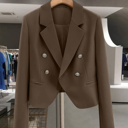 Small Suit Jacket Women's 2025 New Spring and Autumn Casual Korean Style Design Sense Black Small Suit Outside Cross-border