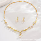 2426 Jewelry suit Gold White