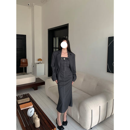 Mature and Stylish Women's Suit Set, 2026 New Spring and Autumn Trendy Fashion Blazer Dress Two-Piece Set
