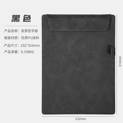 A6 document splint business office meeting leather writing pad manager magnetic folder logo signature board