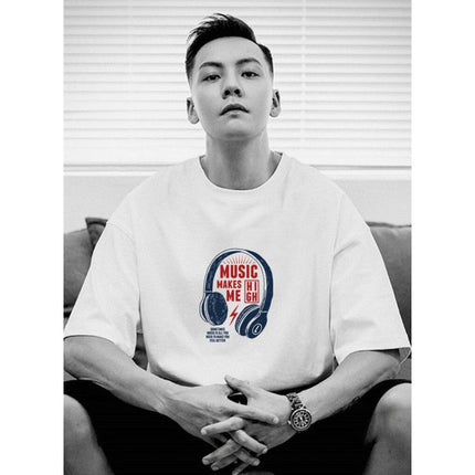 Men's T-shirt Pure Cotton Short-sleeved 2024 New Summer Round Neck Men's and Women's Half-sleeved T-shirt Spring & Fall Popular T-shirt