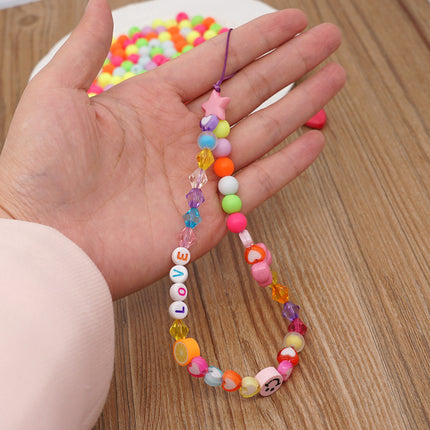 Factory direct supply handmade beaded mobile phone lanyard bluetooth speaker lanyard flashlight fan selfie stick U disk sling