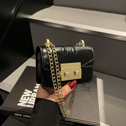Fashion Lock Mini Small Square Bag New Fashion Western Style Red Bag Small Casual Shoulder Crossbody Bag