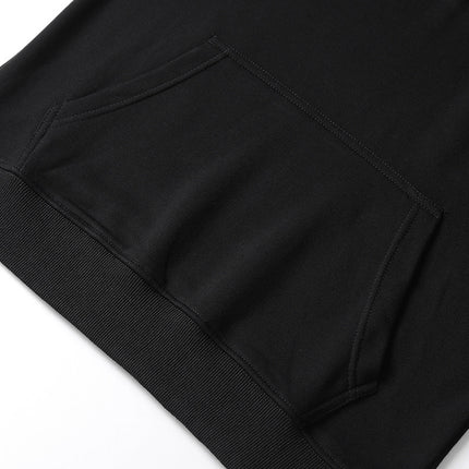 Amazon Cross-border Autumn Hooded Solid Color 95 Cotton Men's Pocket Casual Loose Sweat Japanese plus size Sweat Men