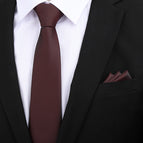 8cm elegant wine red zipper + pocket towel