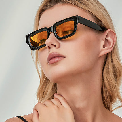 Retro Concave Small Frame Square Sunglasses 2023 New Sunglasses European and American Cross-Border Street Photography Sun Protection Trendy Sunglasses