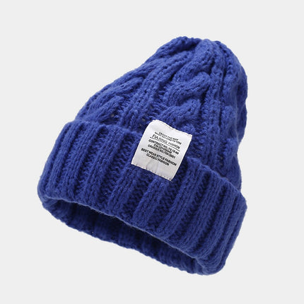 Hat Autumn and Winter Fashion Korean Knitted Hat Piled Big Head Big Brim Wool Hat All-match Face Show Small Warm Cold Hat