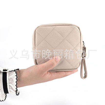 Pu Leather Sanitary Napkin Multi-Purpose Cosmetics Bag New Sanitary Napkin Bag Portable Lipstick Coin Purse Mini Small Bag