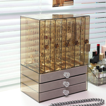 Jewelry Storage Box Multi-Layer High-End Exquisite Anti-Oxidation Velvet Earrings Necklace Bracelet Jewelry Box 2025 New Style