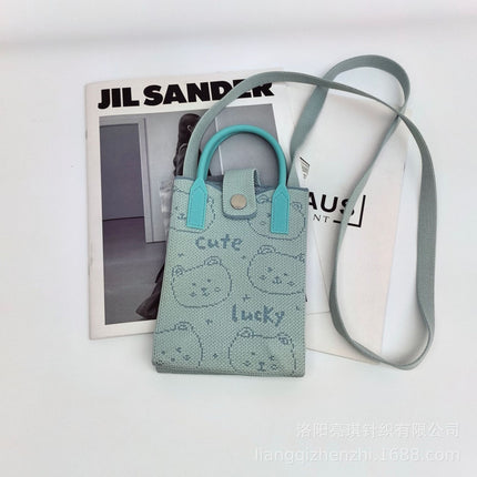 2025 New Mobile Phone Bag Woven Crossbody Bag with a High-End Feel, Popular on Amazon, Suitable for Commuting and Casual Use, Small Square Bag, Portable