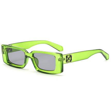New Candy-colored Small Box High-end Fashionable Sunglasses Outdoor Travel Anti-ultraviolet Slim Sunglasses