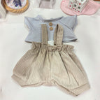 25cm barcelona bear clothes / Purple stripes + overalls