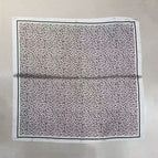 Small leopard print beige square silk scarf