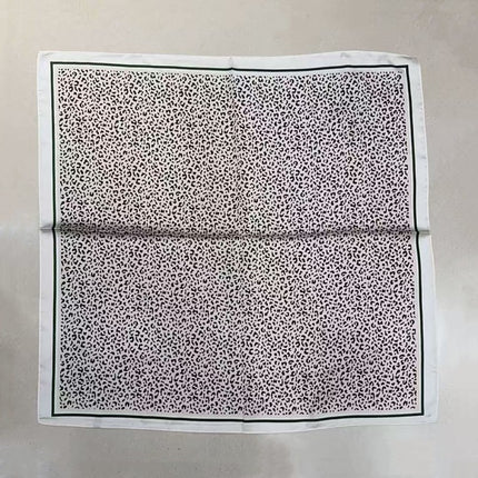 Korean Cashew Silk Scarf Women's Square Scarf Leopard Print Silk Scarf Imitation Silk Scarf Elegant Fashion Four Seasons Cross-Border Printed Scarf