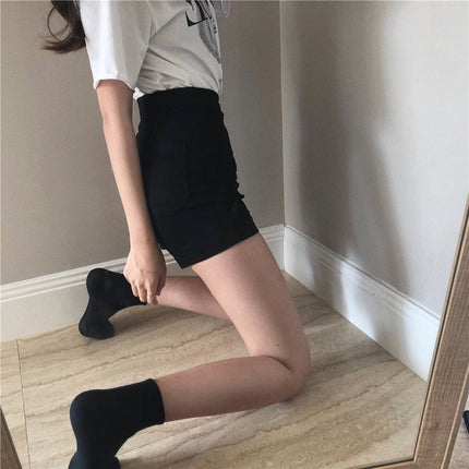 Black Denim Shorts Women's Spring and Autumn Thin New High Waist Loose A- shaped Ultra Short Tight Hot Pants Spice Girls