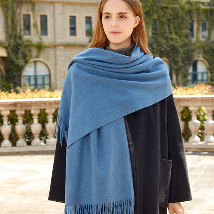 Wool Scarf Shawl High-End Versatile Solid Color Scarf Women's Winter 2025 New Men's Cashmere Scarf Wholesale