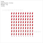 Red 10PCS-Straw