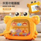 Yellow magnetic crab [with drawing board]