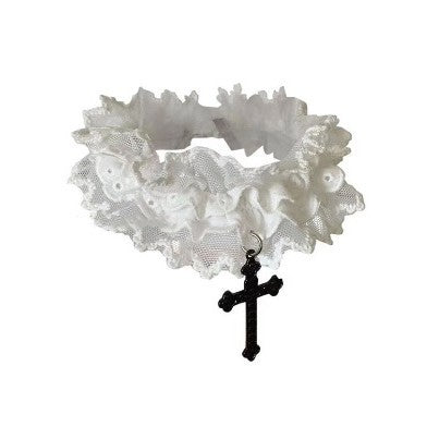Cross Lace Collar Female Sweet Cool Spice Choker Neck Ring Neck Chain Sexy Neck Ring Neck Strap Clavicle Chain