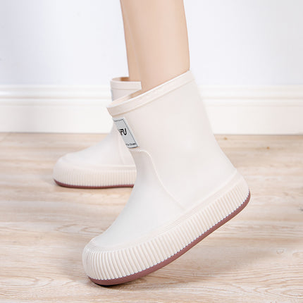 Cross-Border 2024 New Version of Rain Boots for Women, Fashionable and Versatile Rain Boots, Waterproof, Non-Slip, Comfortable and Wear-Resistant, Women's Water Shoes for Camping