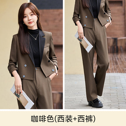 Cross-border variety of gold velvet suit suit women's professional coat top work clothes autumn and winter casual short small suit