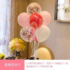 6 tables floating (tender pink Ma red bright gold each 2 White 1)