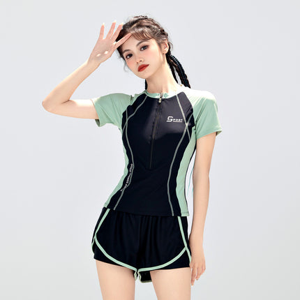 Swimsuit Female Sports Girl Conservative Girl Split Boxer Swimming Pool Swimsuit Hot Spring New 2025 Hot Style Slimming Look