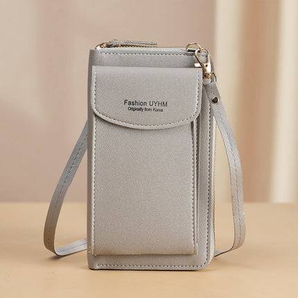 Factory wholesale small shoulder messenger bag Korean women's mobile phone bag multi-function large capacity coin purse mini bag