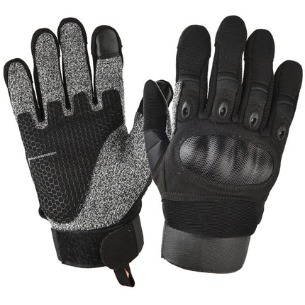 Men's Outdoor Half-Finger Gloves Carbon Fiber Shell Anti-Cut and Wear-Resistant Combat Sports Training Anti-Slip Tactical Gloves Special Forces