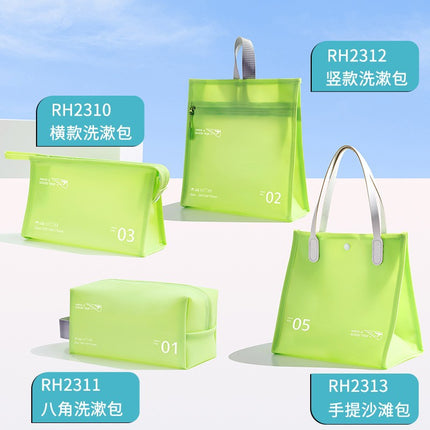 Cross-border Hot Jelly Series Cosmetic Bag PVC Waterproof Storage Bag Cosmetic Bag Simple Solid Color Toiletry Bag Portable