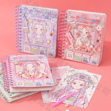 Cross-Border New Style Dress-Up Ancient Style Beauty Handbook Stickers for Children and Girls DIY High-Value Toys Wholesale