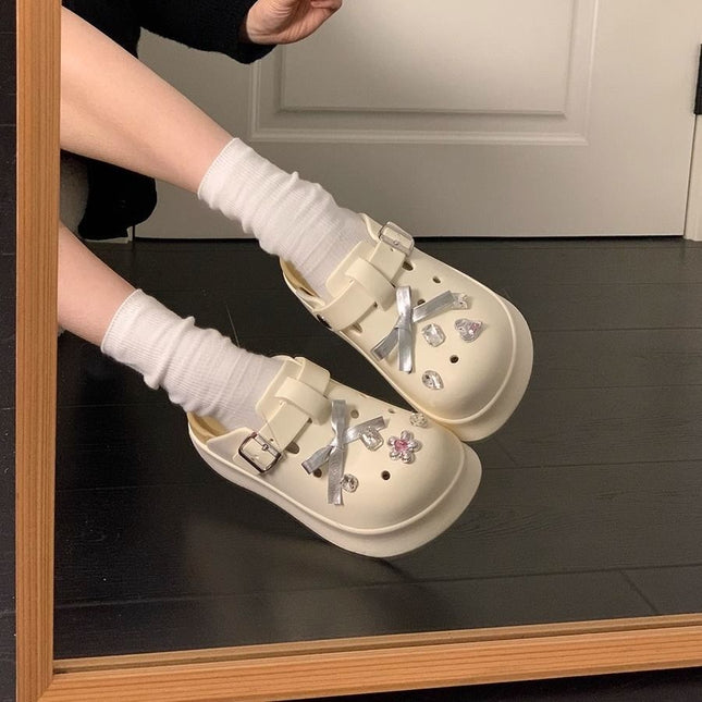 Thick-Soled Super Popular Closed-Toe Slippers for Women, 2026 Summer New Model, Beautiful Soft-Soled Non-Slip Eva Clogs for Outdoor Wear