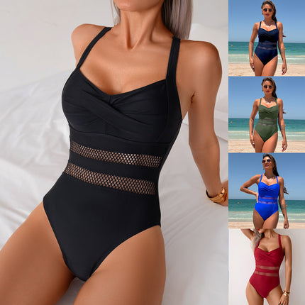 Europe and the United States Amazon 2025 new swimsuit female one-piece stitching quick-drying bikini swimsuit cross-border bikini wholesale