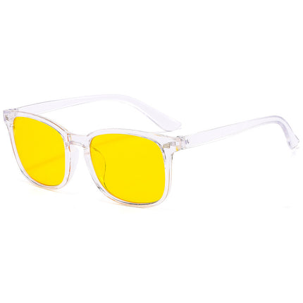 New Retro Night Vision Anti-glare Glasses Box Anti-blue Light Goggles Yellow Men Sunglasses Gaming Glasses