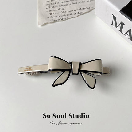 Cross-border explosions acetic acid bow clip hair accessories temperament hairpin head half hair clip spring clip