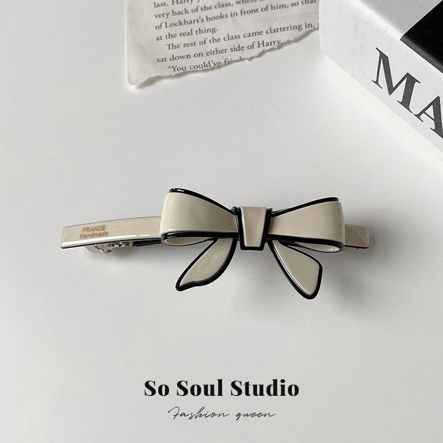 Cross-border explosions acetic acid bow clip hair accessories temperament hairpin head half hair clip spring clip