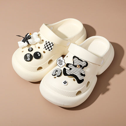 Nurse Hole Shoes Women's Summer Outer Wear EVA Fashionable Non-Slip Platform Sandals Soft Beach Shoes Baotou Slippers