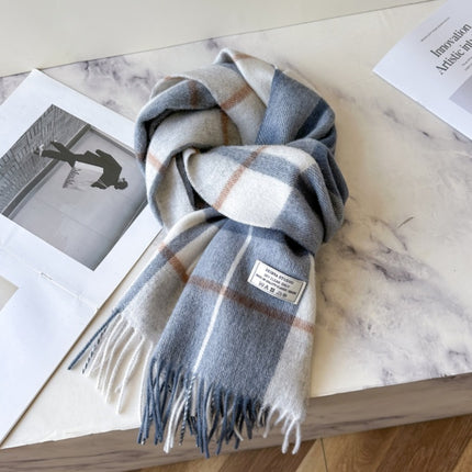 Solid Color Scarf Women's Winter 2024 New Big Brand Korean Style Cashmere Wool Winter Warm Neck Shawl Ins Card