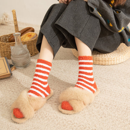 Coral Fleece Socks for Women, Winter Thickened Warm Home Mid-Calf Plush Floor Sleep Maternity Wholesale