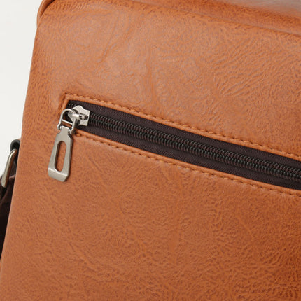 Portable Crossbody Bag Men's Shoulder Bag Retro Vertical Backpack Official Document Business Men's Bag Casual Men's Leather Bag Satchel