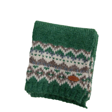 Fairisland Green Knitted Scarf Women's 2024 New Winter Korean Style Atmosphere Christmas Thickened Warm Neck for Men