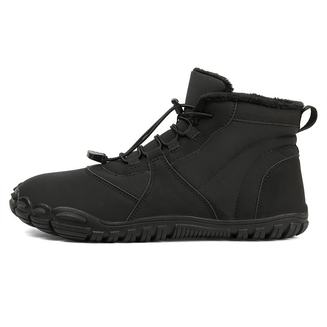 Waterproof Snow Boots for Men and Women in Winter Fleece-Lined to Heattech Couples High-Top Sports Shoes Short Boots Cold-Proof Five-Finger Hiking Shoes