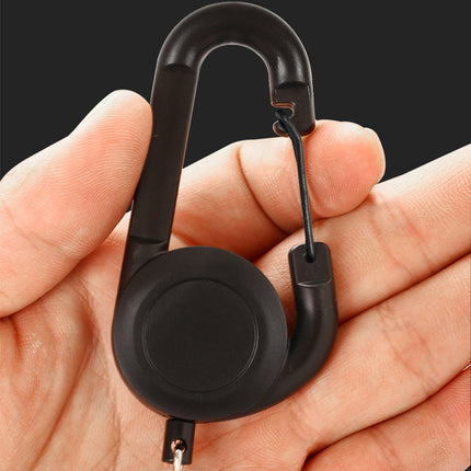 New Easy-pull buckle retractable spring backpack water bottle buckle belt back clip key chain portable anti-lost easy-pull hanging buckle