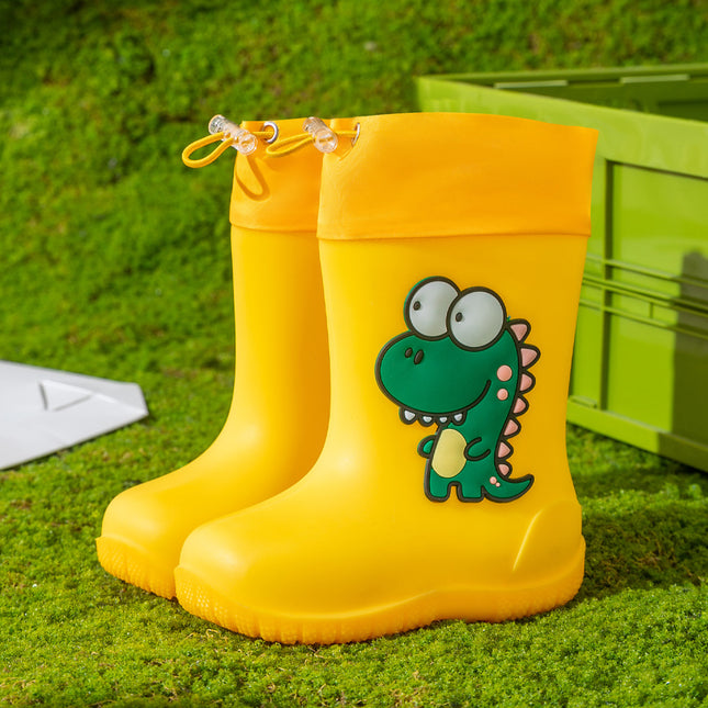 Children's rain boots boys primary school students 1-7 years old dinosaur water shoes baby non-slip children's cartoon rain boots for girls