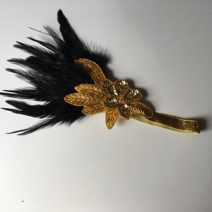 European and American Vintage Hair Band 1920 Great Gatsby Inspired Feather Headband Cocktail Party Hair Accessories