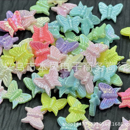 Acrylic light color plated AB colorful diy children beaded material candy AB colorful beads jewelry accessories