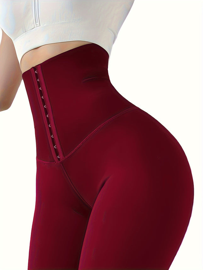 Tummy Control Butt Lifting Leggings with Front Hook,