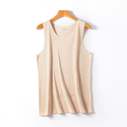 Double-sided brushed faux velvet seamless women's fleece-lined thickened patch thermal vest bottoming autumn and winter plus size all-matching