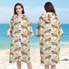 Free size 75*112 cm / Zipper pocket style-patterned leopard